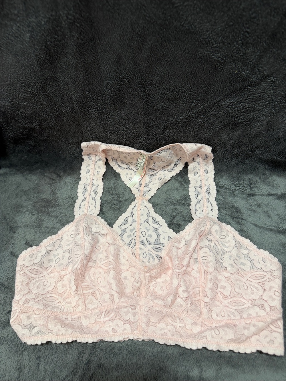 Free People Lace Bralette Racerback - pretty Light Pink